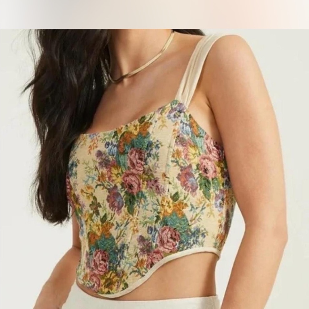 Altar'd State Multicolor Floral Corset